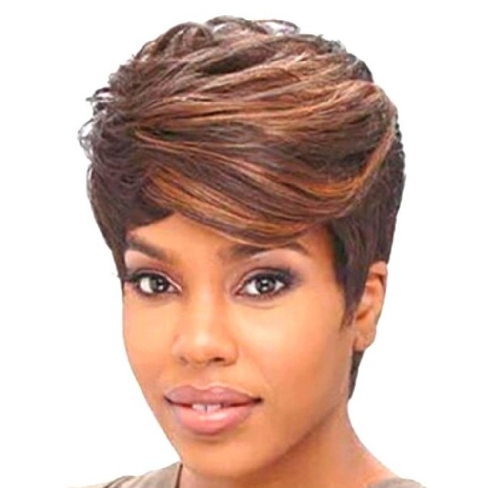 Tona F2315 Synthetic Short Pixie Wig With Side Swept Bangs-NEW-BY VANESSA